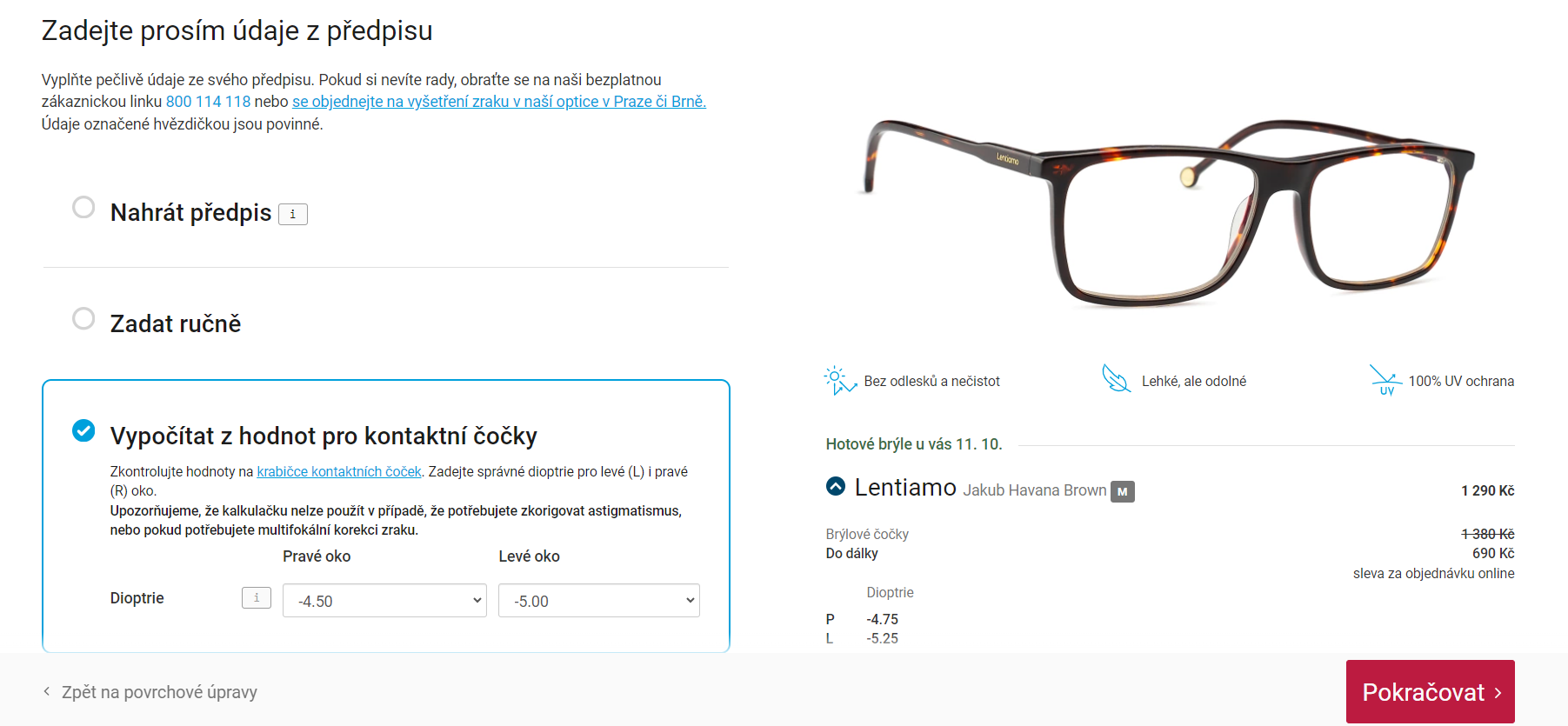 Zrzut ekranu kalkulatora przeliczania recepty przy kasie