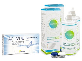 Acuvue Oasys (6 soczewek) + 2 x Solunate Multi-Purpose 400 ml z etui