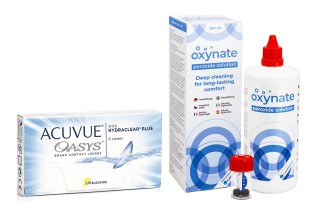 Acuvue Oasys (6 soczewek) + Oxynate Peroxide 380 ml z etui