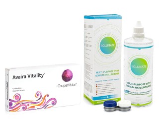 Avaira Vitality (6 soczewek) + Solunate Multi-Purpose 400 ml z pojemnikiem