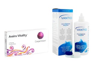 Avaira Vitality (6 soczewek) + Vantio Multi-Purpose 360 ml z pojemnikiem