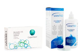 Biomedics 55 Evolution (6 soczewek) + Vantio Multi-Purpose 360 ml z pojemnikiem