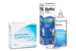 PureVision 2 (6 soczewek) + ReNu MultiPlus 360 ml z pojemnikiem