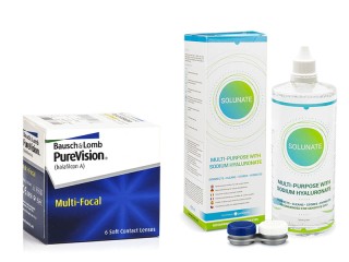 PureVision Multi-Focal (6 soczewek) + Solunate Multi-Purpose 400 ml z pojemnikiem