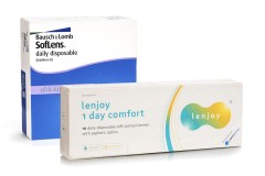 SofLens Daily Disposable (90 soczewek) + Lenjoy 1 Day Comfort (10 soczewek)