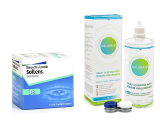 SofLens 38 (6 soczewek) + Solunate Multi-Purpose 400 ml z pojemnikiem