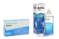 SofLens 59 (6 soczewek) + ReNu MultiPlus 360 ml z pojemnikiem